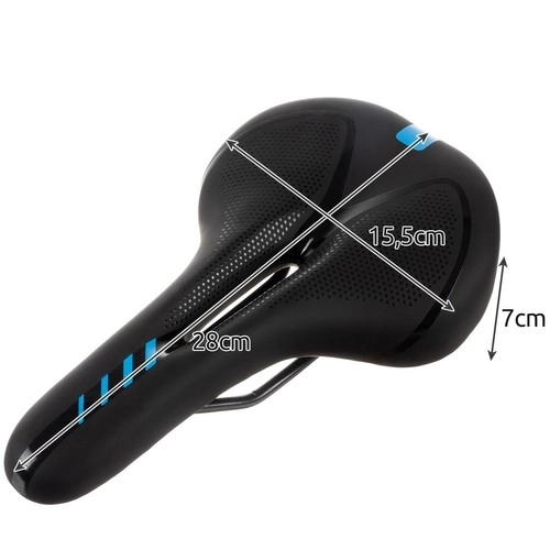 Selle de vélo étroite avec ventilation et feu arrière