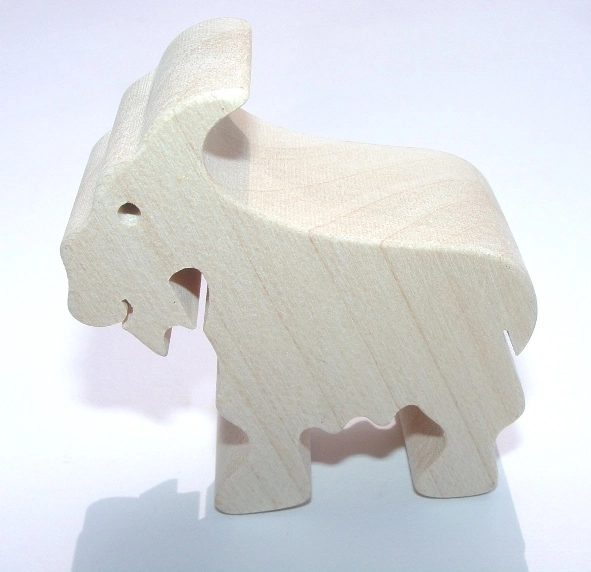 Faune jouet en bois chèvre