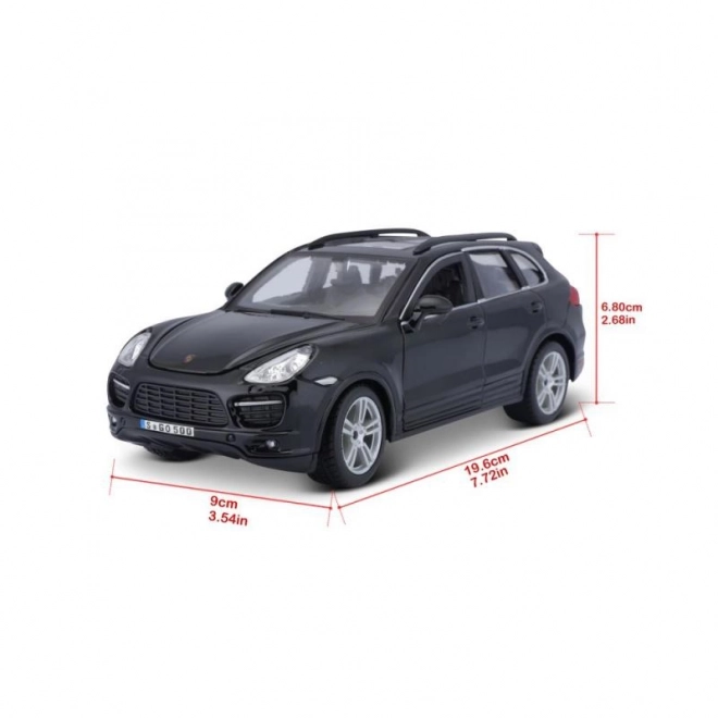 Modèle métallique Porsche Cayenne Turbo noir 1/24