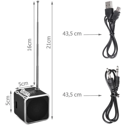 Haut-parleur Bluetooth portable avec radio et écran LCD TD-V26