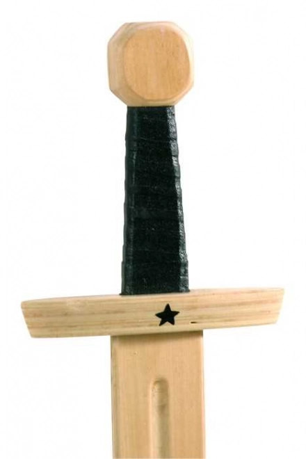 Petit pied Épée en bois chevalier étoile