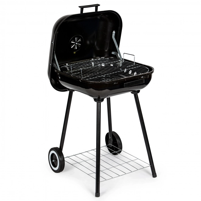 Barbecue de jardin avec couvercle basculant + roues