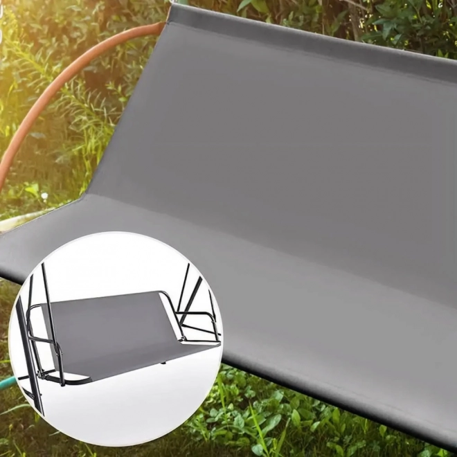 Balancelle de jardin 140 x 100 cm gris ModernHome