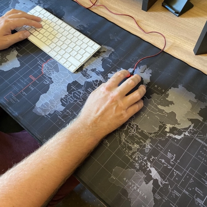 Tapis de souris et clavier XXL gris