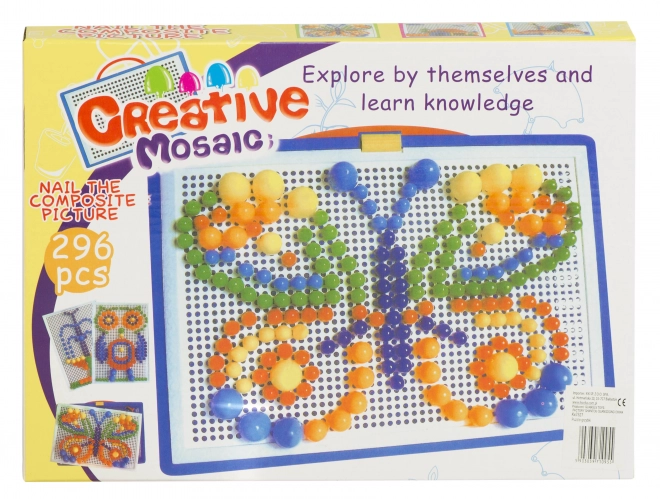 Mosaïque colorée avec 296 champignons