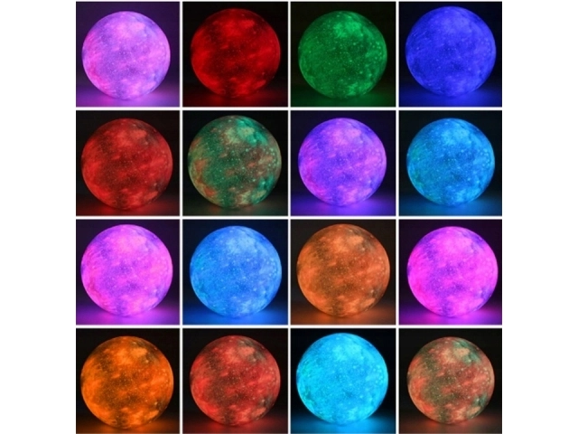 Lampe de nuit GALAXY 3D avec éclairage RGB coloré + télécommande