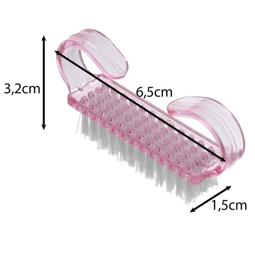 Brosses à ongles manucure roses 100 pcs