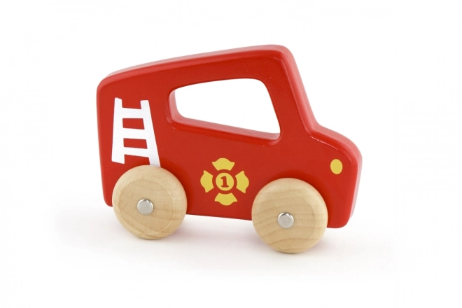 Camion de pompier en bois pour enfants