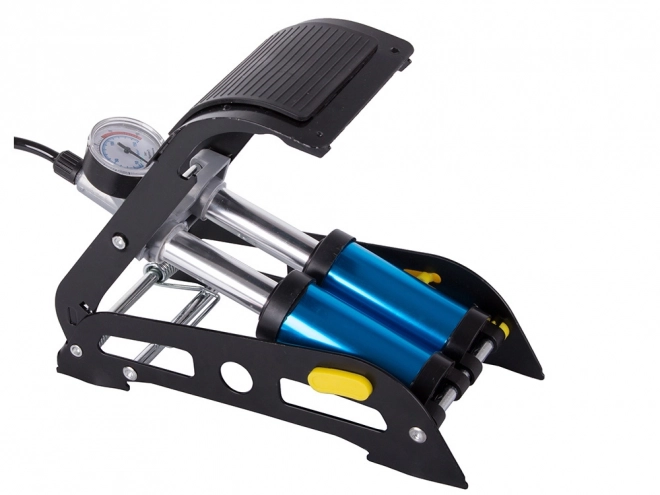 Pompe à pied double piston pour voiture et cyclisme