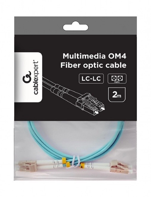 Câble Optique Multimode Duplex OM4 50/125, LC/LC, 2m
