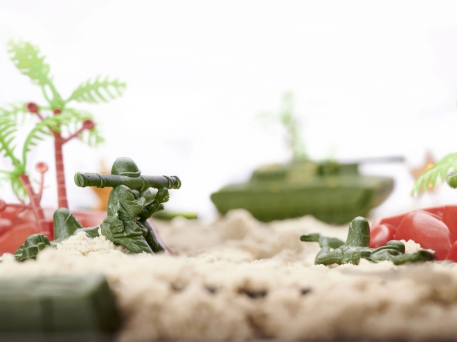 Ensemble de soldats en plastique avec accessoires - 307 pièces