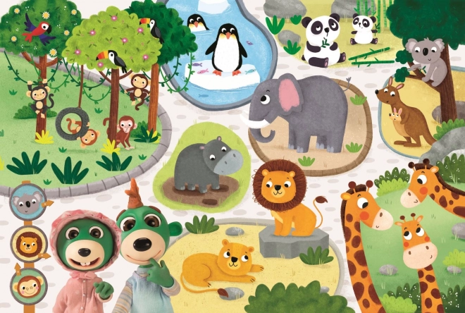 Puzzle recto-verso Treflíci et bébés 15 pièces