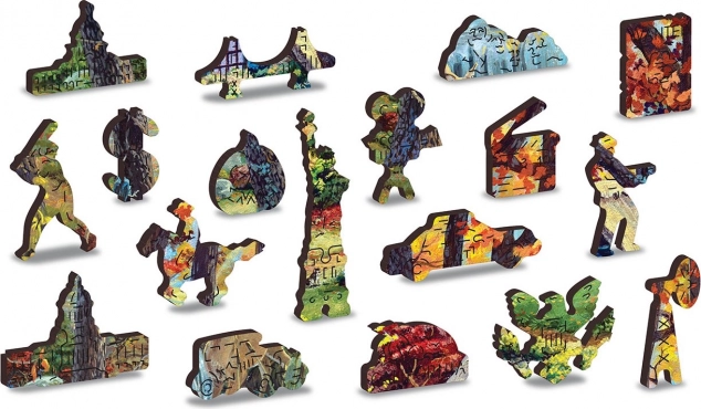 Pièces uniques avec motifs d’animaux et de bâtiments