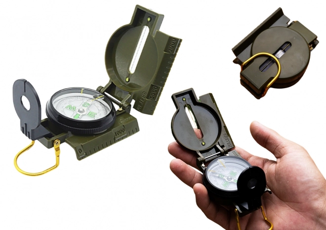 Boussole circulaire touristique avec indicateurs fluorescents