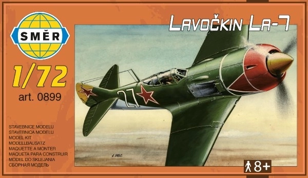 Modèle Lavotchkine La-7 1:72 13,6x11,9cm dans une boîte de 25x14,5cm