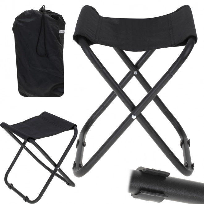 Chaise pliante de camping pêche noire