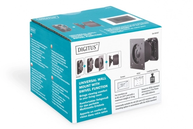 Support de moniteur DigiTus avec articulation pivotante jusqu'à 27 pouces