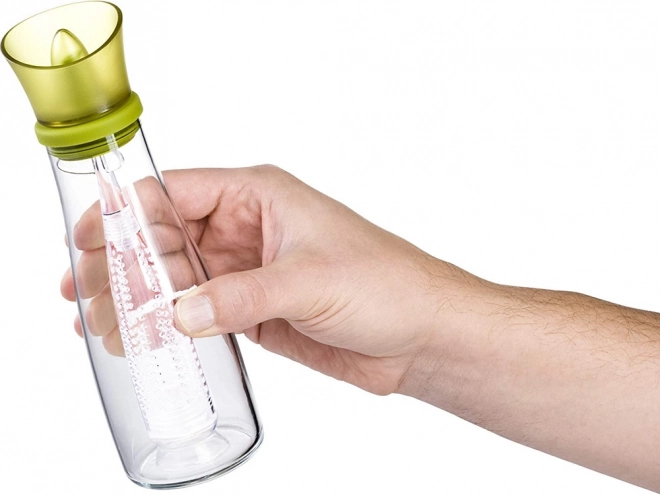 Bouteille en verre pour huile et vinaigre avec doseur intégré pour herbes