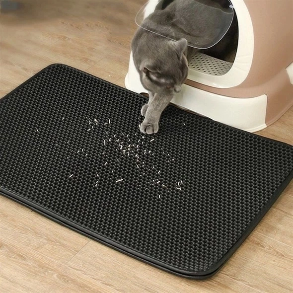 Tapis sous litière pour chat
