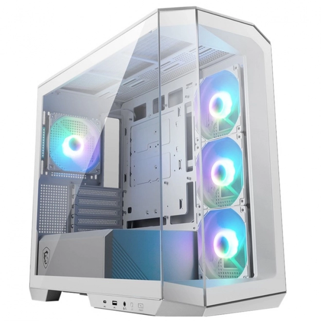Armoire MAG PANO M100R PZ blanche avec verre trempé et USB