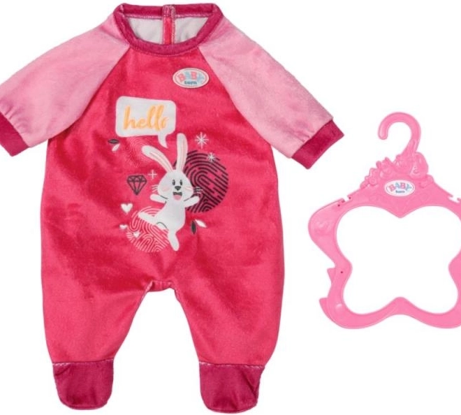 Grenouillère rose en velours pour poupée 43 cm BABY born