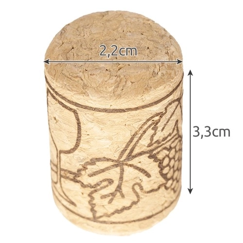 Bouchons pour bouteilles de vin - 100 pièces. Ruhhy 22876