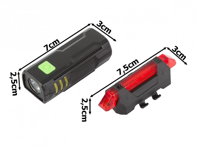 Ensemble de lumières USB pour vélo avant et arrière