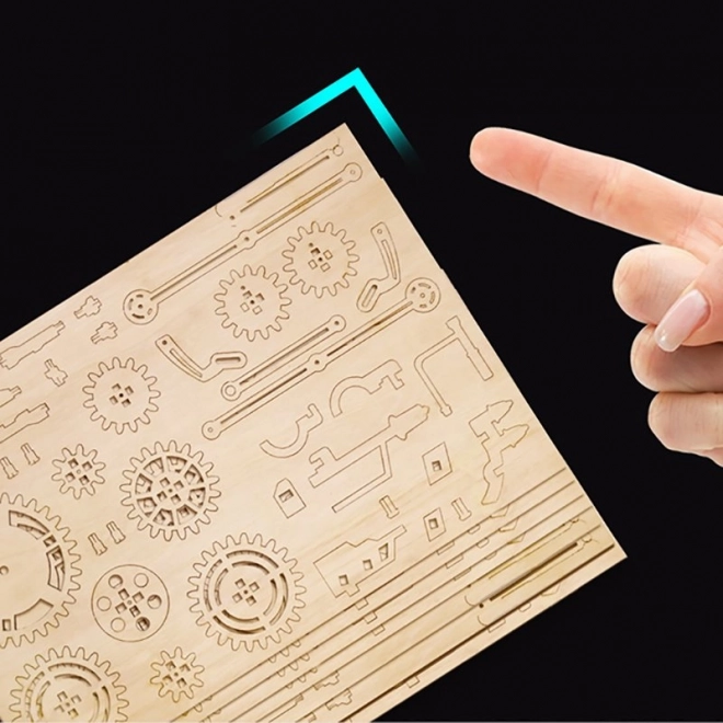 RoboTime 3D puzzle mécanique en bois - Horloge murale