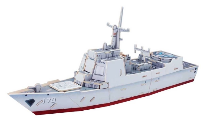 Robotime puzzle 3D destroyer Type 052C coloré