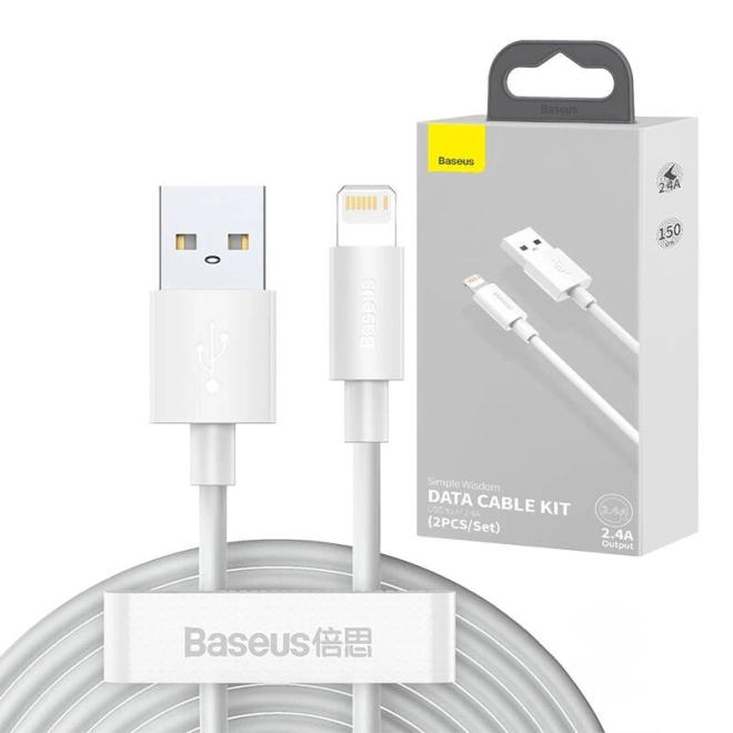 Ensemble de câbles de données USB vers Lightning Baseus Simple Wisdom