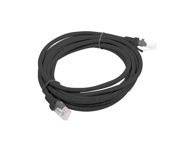 Patchcord catégorie 6 noir 3m Fluke Passed Lanberg