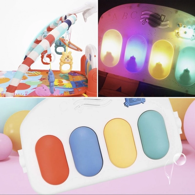 Tapis éducatif pour tout-petits avec piano - vert, modèle II