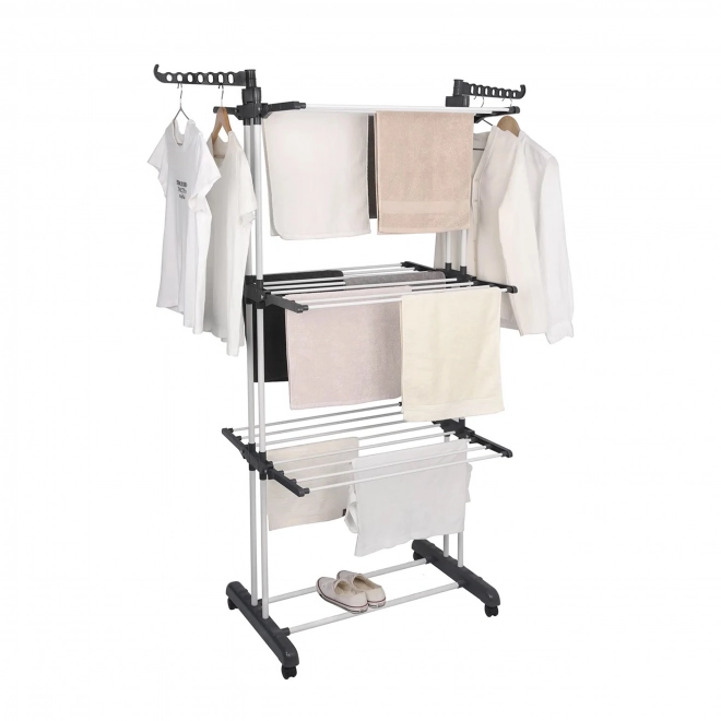 Étendoir vertical sur roulettes, pliable