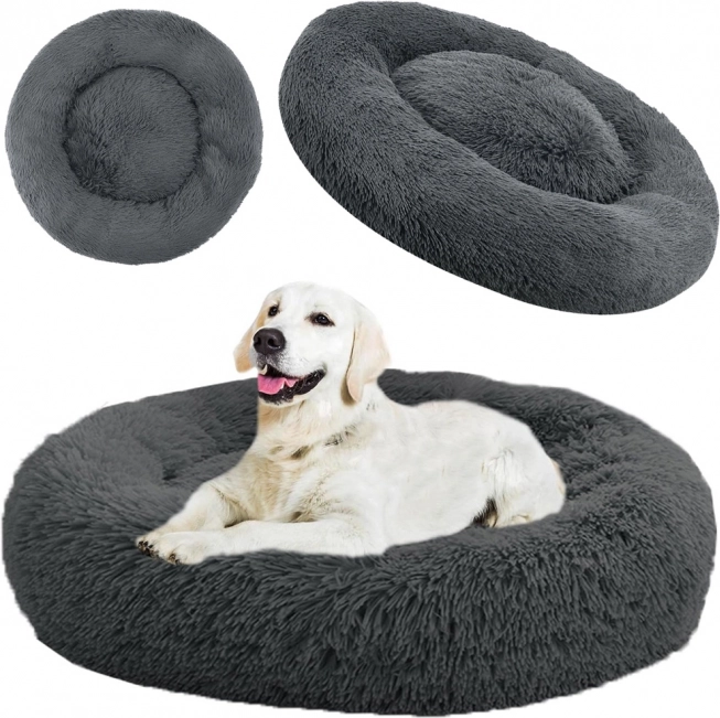 Panier douillet pour chats coussin moelleux pour canapé 80 cm – tmavě šedý