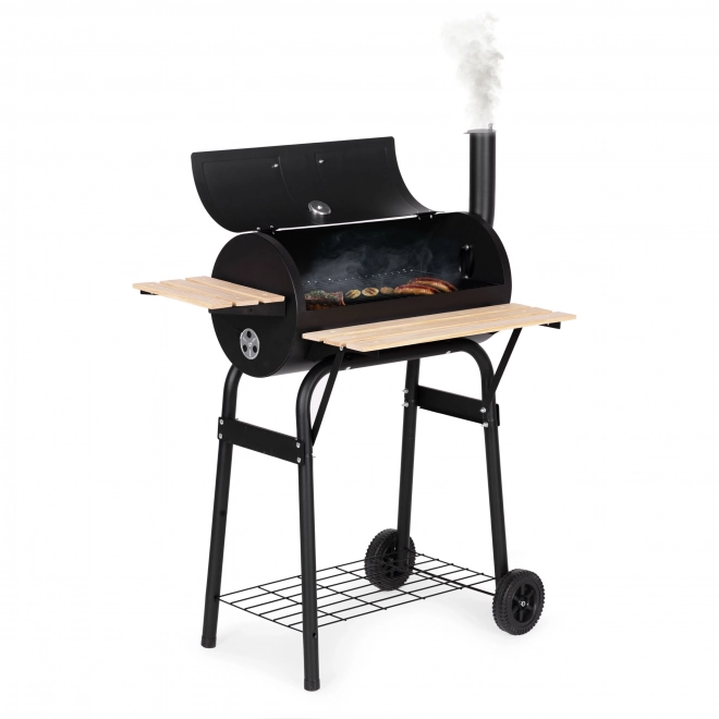 Grand barbecue de jardin avec thermomètre et cheminée