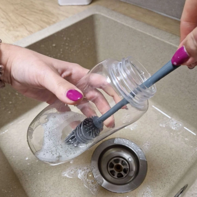 Brosse de lavage de bouteilles en silicone