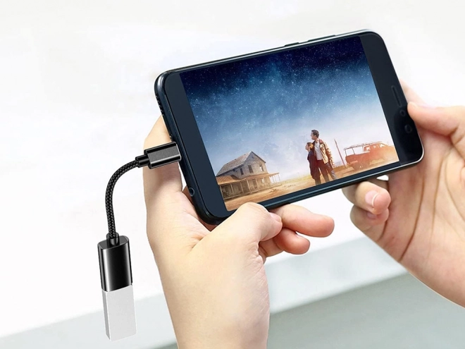 Adaptateur USB-C vers USB-A 3.0 OTG avec câble tressé