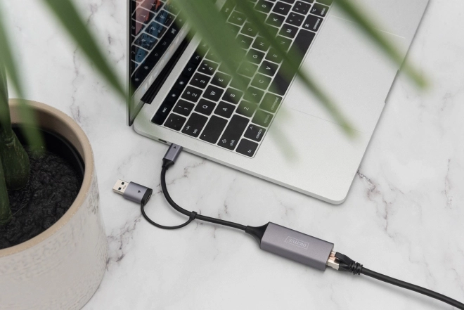 Adaptateur Digitus USB-C à USB-A vers RJ45 2,5 Gigabit Ethernet