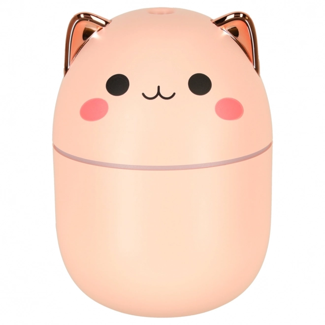 Humidificateur d'air rose et diffuseur d'huiles en forme de chat
