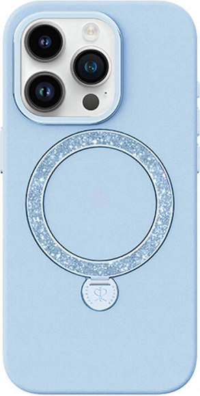Étui Joyroom Dancing Circle pour iPhone 15 Pro Max – bleu, compatible MagSafe avec anneau/support