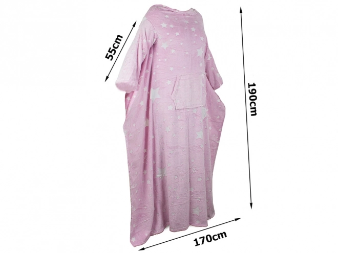 Deka avec manches polaire chaude robe de chambre néon – rose