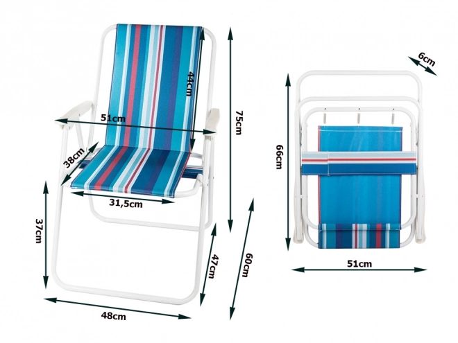Chaise de camping pliable légère pour la plage