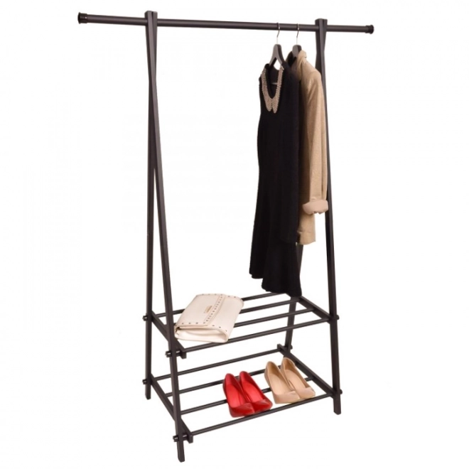 Portant à vêtements avec étagères