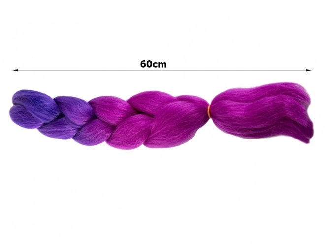 Cheveux synthétiques en ombre violet pour tressage