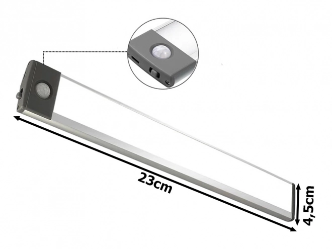 Lampe USB avec capteur de mouvement et gradation 23 cm