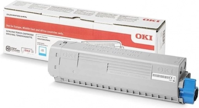 Toner cyan pour imprimantes Oki C824/834/844