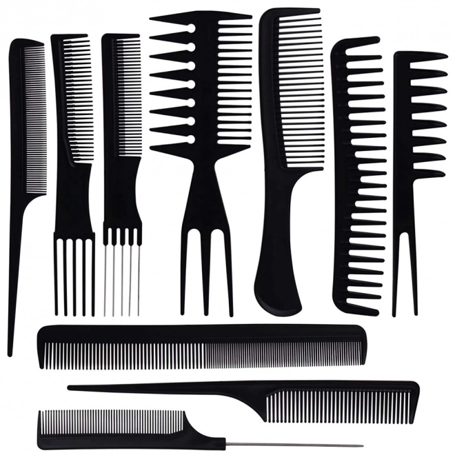 Ensemble de peignes de coiffure avec étui