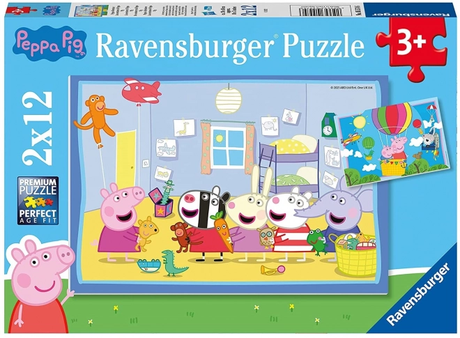 Peppa Pig : Aventures de Peppa Puzzle 2x12 pièces