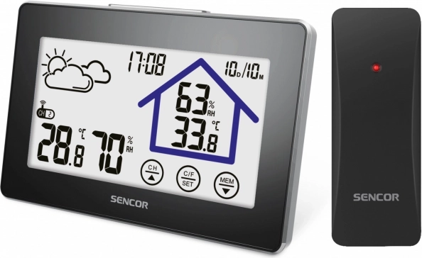 Station météorologique de table avec écran LCD tactile