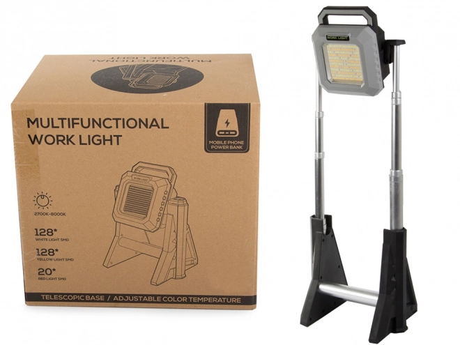 Projecteur télescopique LED rechargeable 3000 lumens